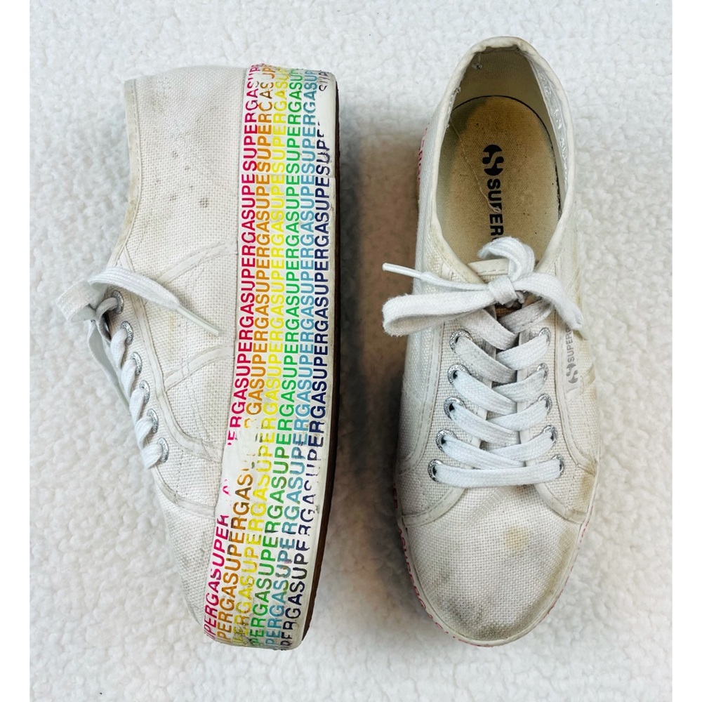 SUPERGA • 2790 COTU Mini Lettering Platform Sneakers, 8 - Picture 7 of 16
